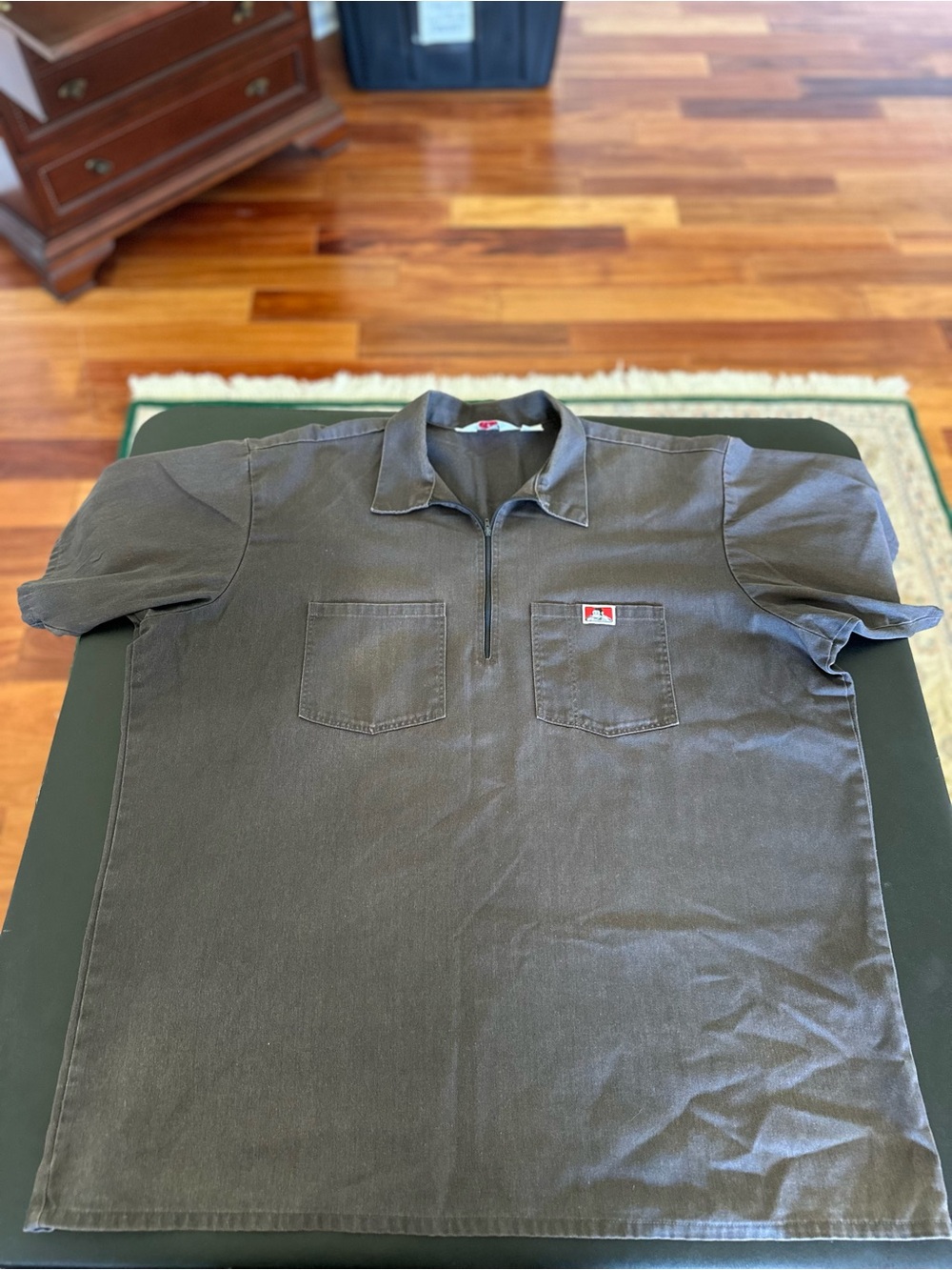 Ben Davis Men's Short-Sleeve Half-Zip Polo Shirt - Charcoal 2XL (read)